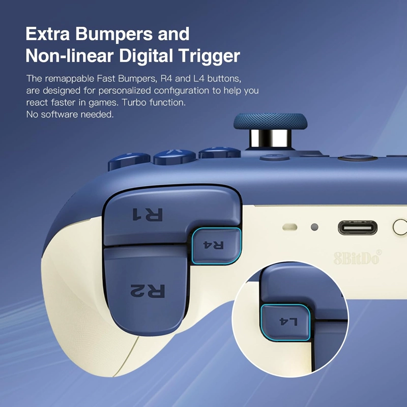 8BITDO ULTIMATE 2C BLUETOOTH CONTROLLER HALL EFFECT JOYSTICK UPDATE - PARA SWITCH/SWITCH 2, - 3