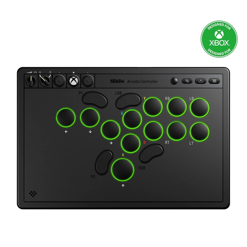 8BITDO ALL-BUTTON ARCADE CONTROLLER PARA XBOX SERIES X S, XBOX ONE & PC, 2.4G INALAMBRICO, - 1
