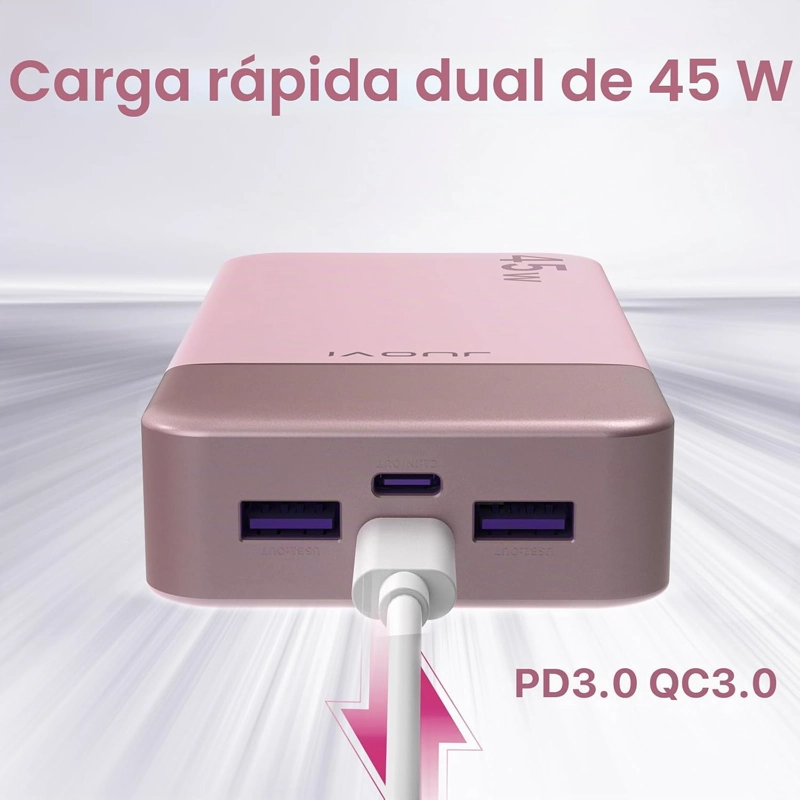 JUOVI BANCO DE ENERGIA DE CARGA RAPIDA, 20000MAH 45W CARGADOR PORTATIL, CARGA SUPER RAPIDA SAMSUNG - 2