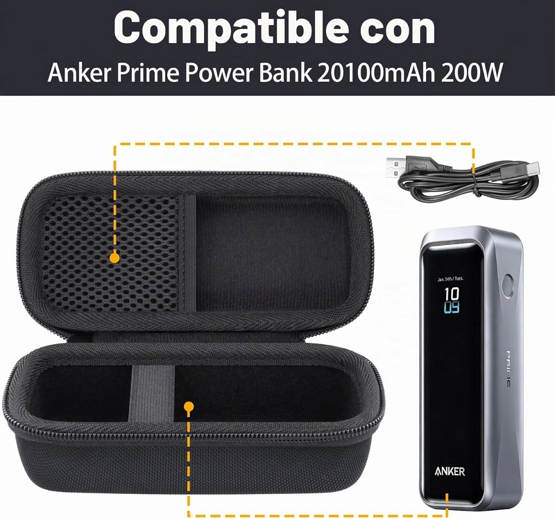 ANKER PRIME POWER BANK 20100MAH 220W CARGADOR PORTATIL ESTUCHE DURO DE VIAJE, FUNDA PORTATIL - 4