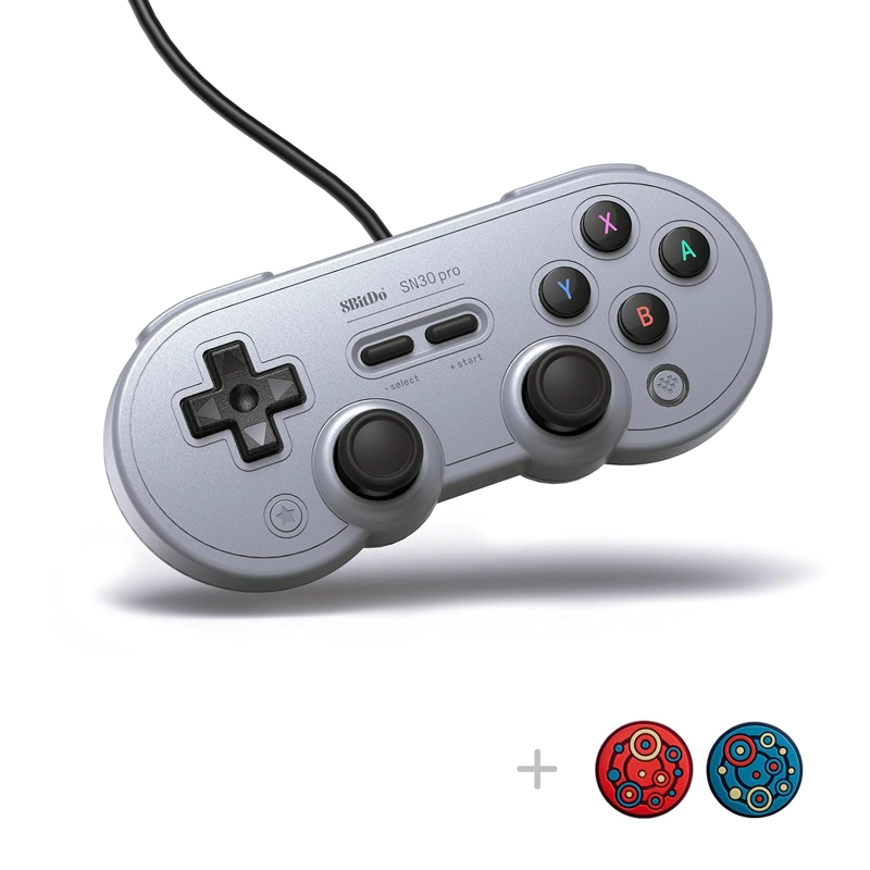 8BITDO SN30 PRO USB WIRED CONTROLLER RETRO CLASSIC GAMEPAD PARA SWITCH, PC WINDOWS & RASPBERRY PI - 1