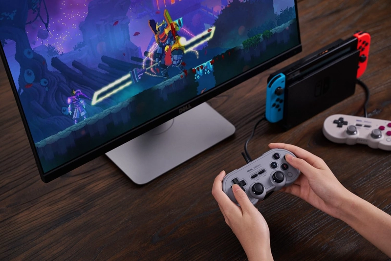 8BITDO SN30 PRO USB WIRED CONTROLLER RETRO CLASSIC GAMEPAD PARA SWITCH, PC WINDOWS & RASPBERRY PI - 4