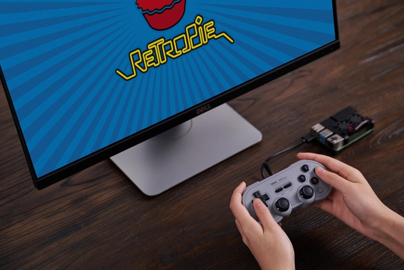 8BITDO SN30 PRO USB WIRED CONTROLLER RETRO CLASSIC GAMEPAD PARA SWITCH, PC WINDOWS & RASPBERRY PI - 5