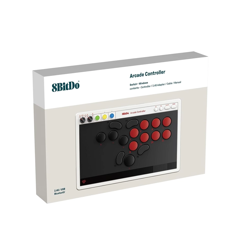 8BITDO ALL-BUTTON ARCADE CONTROLLER PARA SWITCH/SWITCH 2 & WINDOWS BLUETOOTH, 2.4G, WIRED - 5