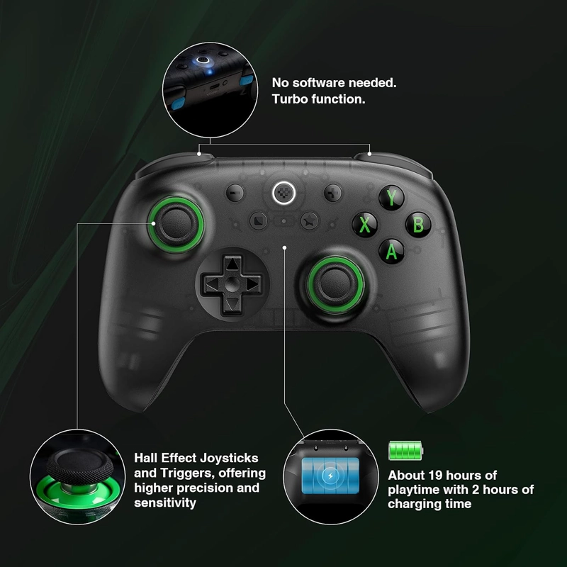 8BITDO ULTIMATE 2C INALAMBRICO CONTROLLER PARA WINDOWS PC Y ANDROID, CON 1000HZ POLLING RATE, HALL - 2