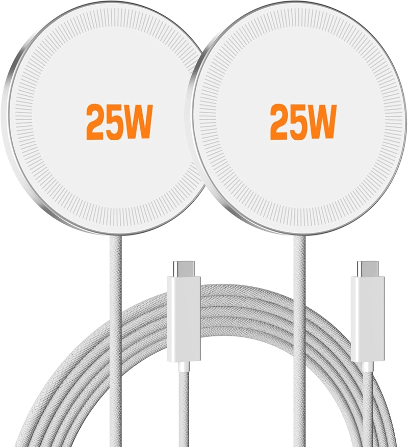 CARGADOR INALAMBRICO MAGNE TICO DE 25 W: ALMOHADILLA DE CARGA RAPIDA PARA IPHONE 17, 16, 15, 14, 13, - 1