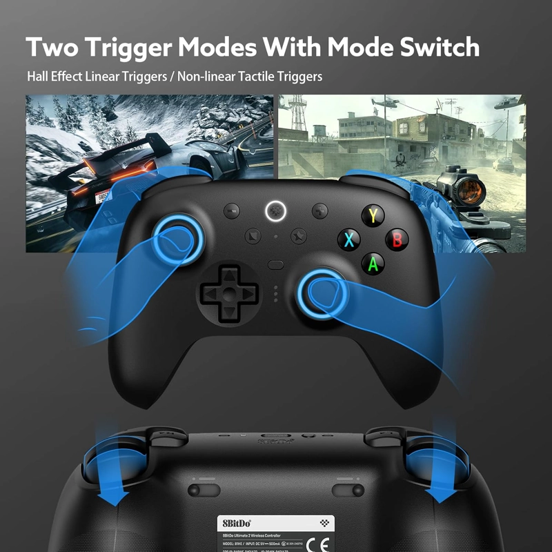 8BITDO ULTIMATE 2 INALAMBRICO 2.4G CONTROLLER TMR JOYSTICK UPDATE , STAR-RING RGB LIGHTS, - 5