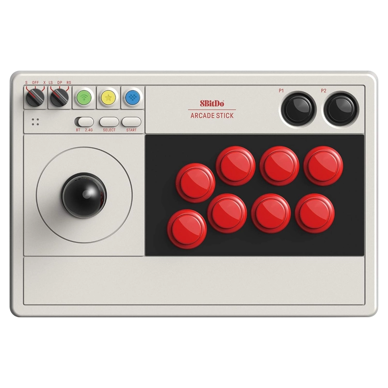 8BITDO ARCADE STICK PARA SWITCH & WINDOWS, ARCADE FIGHT STICK SUPPORT INALAMBRICO BLUETOOTH, 2.4G - 2