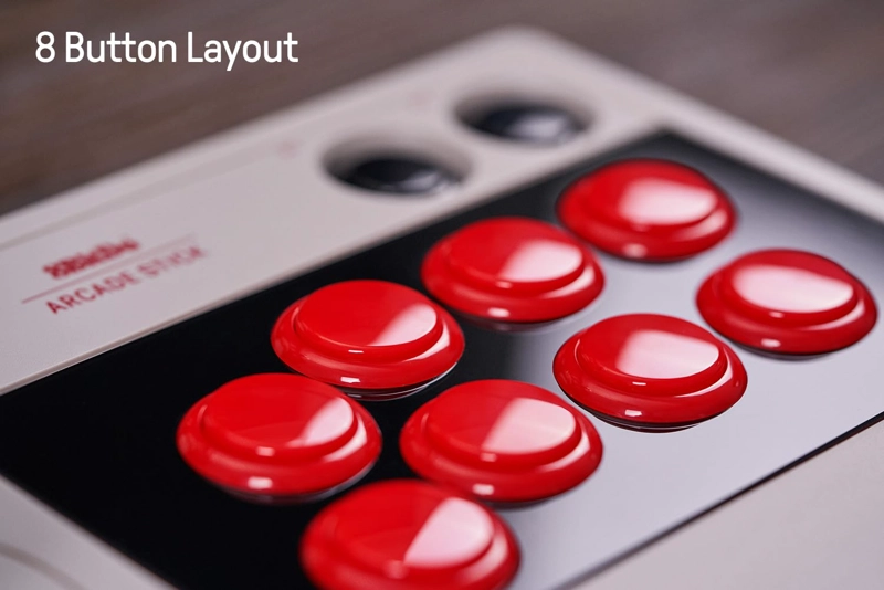 8BITDO ARCADE STICK PARA SWITCH & WINDOWS, ARCADE FIGHT STICK SUPPORT INALAMBRICO BLUETOOTH, 2.4G - 4