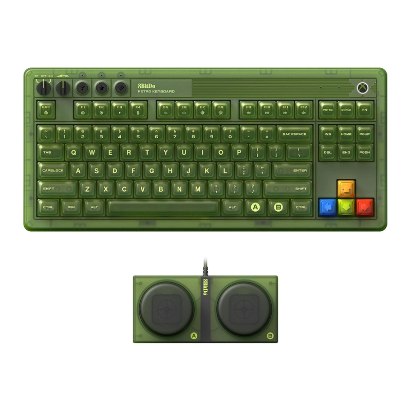 8BITDO RETRO 87 MECHANICAL TECLADO MECANICO CON RGB BACKLIGHT, BLUETOOTH/2.4G/USB-C INTERCAMBIABLE - 1