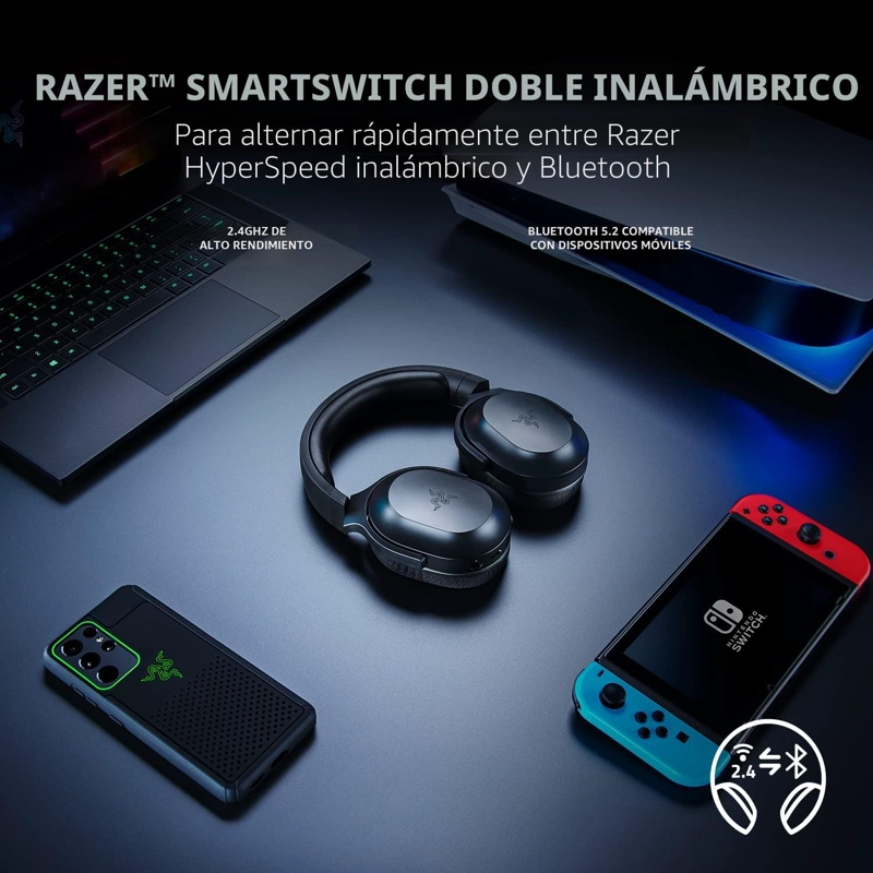 RAZER BARRACUDA X AURICULARES INALAMBRICOS PARA JUEGOS Y MOVILES, COLOR - 2