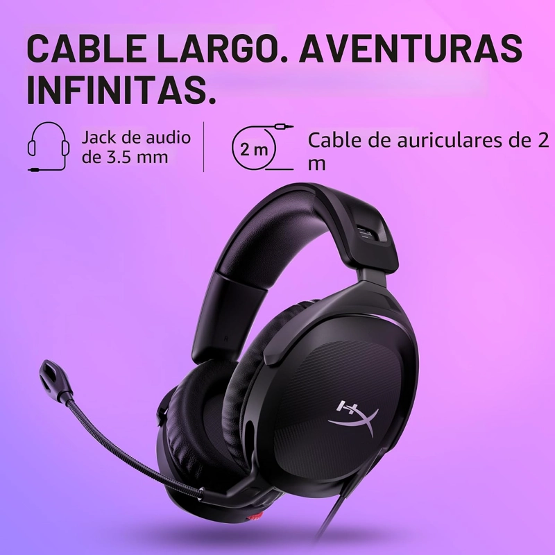 HYPERX CLOUD STINGER 2 - AURICULARES PARA JUEGOS, CON SONIDO DTS HEADPHONE:X SPATIAL AUDIO, - 3
