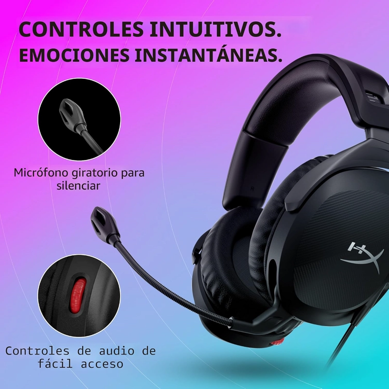 HYPERX CLOUD STINGER 2 - AURICULARES PARA JUEGOS, CON SONIDO DTS HEADPHONE:X SPATIAL AUDIO, - 4