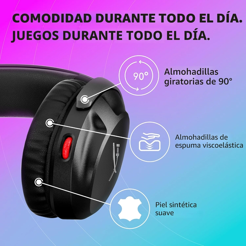HYPERX CLOUD STINGER 2 - AURICULARES PARA JUEGOS, CON SONIDO DTS HEADPHONE:X SPATIAL AUDIO, - 5