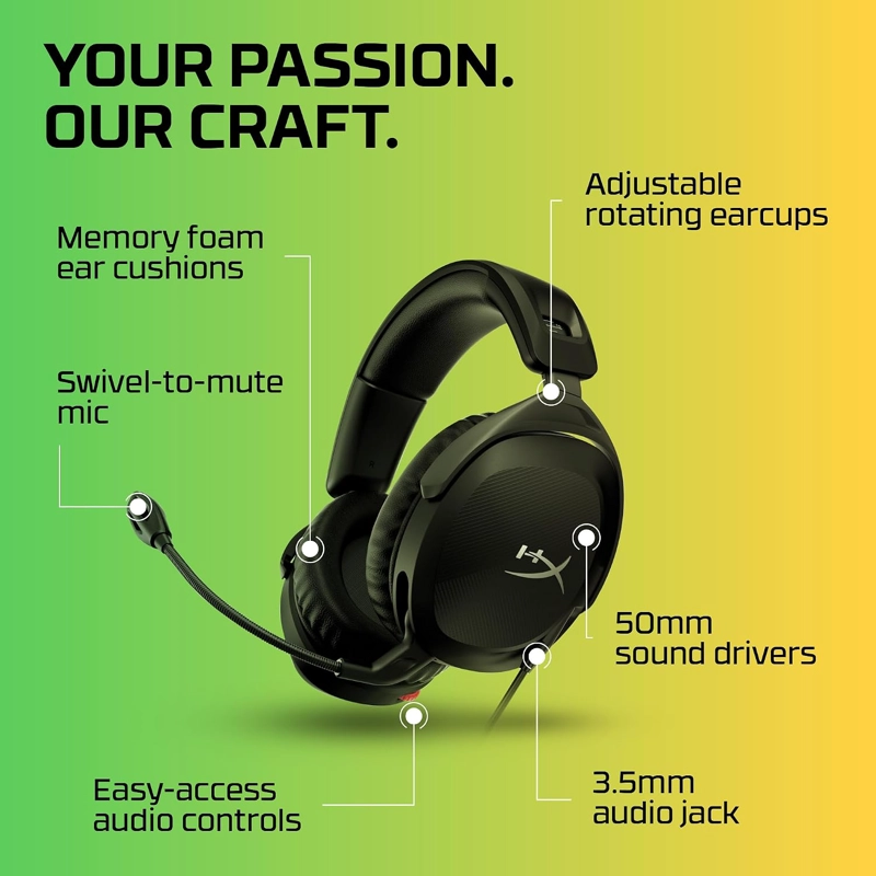 HYPERX CLOUD STINGER 2 - AURICULARES PARA JUEGOS, CON SONIDO DTS HEADPHONE:X SPATIAL AUDIO, - 6
