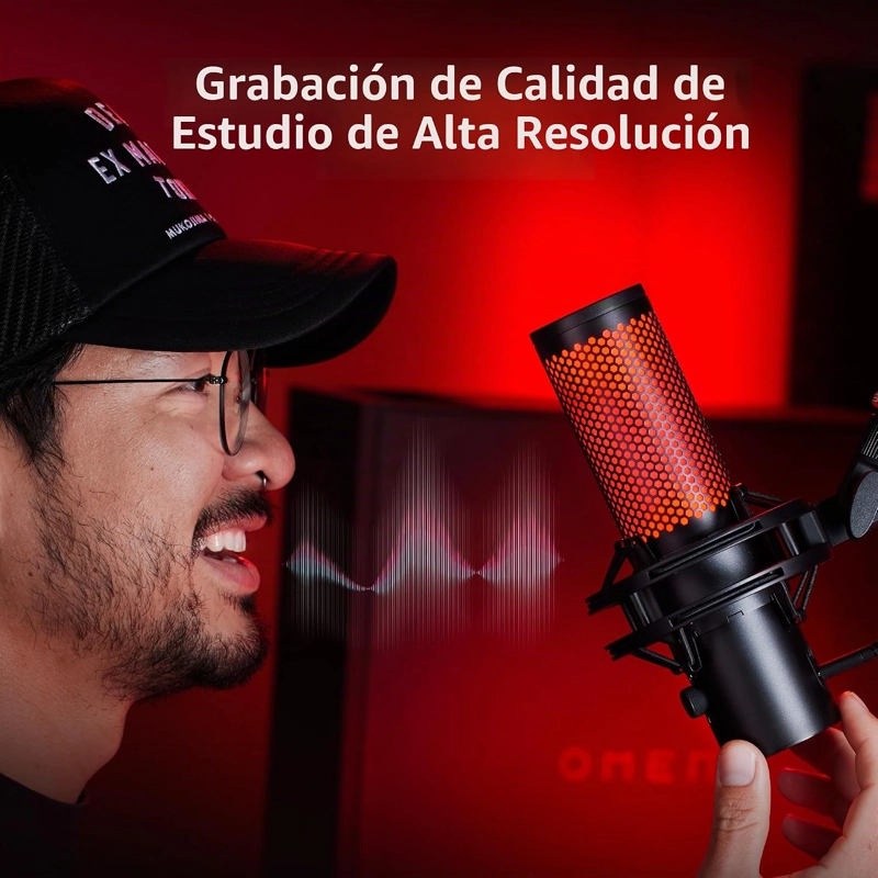 HYPERX QUADCAST 2 - MICROFONO USB PARA JUEGOS, TRANSMISION Y PODCASTING, CON CONTROLES INTEGRADOS, - 2