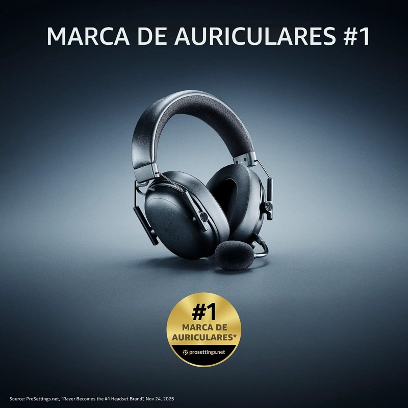 RAZER BLACKSHARK V3 AURICULARES INALAMBRICOS PARA JUEGOS PARA PC, BATERIA DE 70 HORAS, COLOR NEGRO - 2