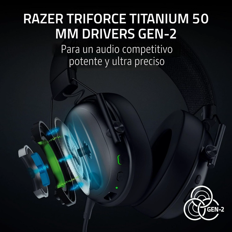 RAZER BLACKSHARK V3 AURICULARES INALAMBRICOS PARA JUEGOS PARA PC, BATERIA DE 70 HORAS, COLOR NEGRO - 4