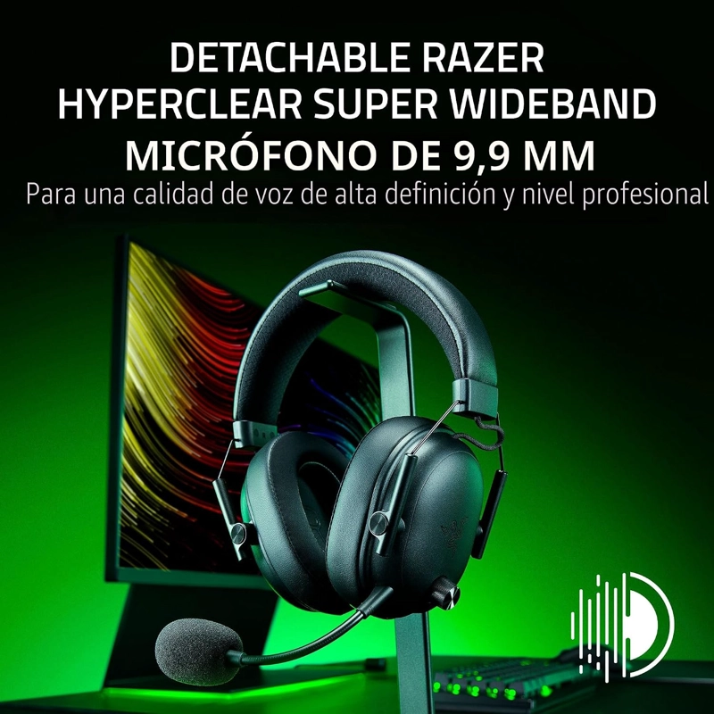 RAZER BLACKSHARK V3 AURICULARES INALAMBRICOS PARA JUEGOS PARA PC, BATERIA DE 70 HORAS, COLOR NEGRO - 5
