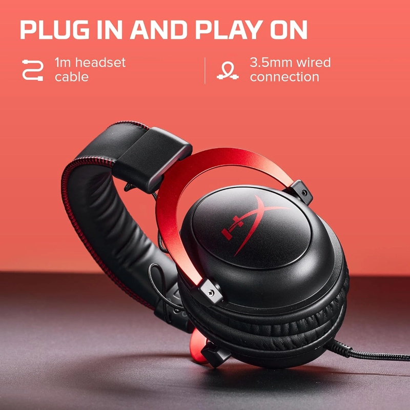 HYPERX CLOUD II - AURICULARES PARA JUEGOS, SONIDO ENVOLVENTE 7.1, ALMOHADILLAS DE ESPUMA - 2