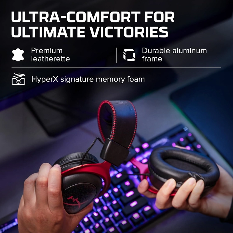 HYPERX CLOUD II - AURICULARES PARA JUEGOS, SONIDO ENVOLVENTE 7.1, ALMOHADILLAS DE ESPUMA - 5