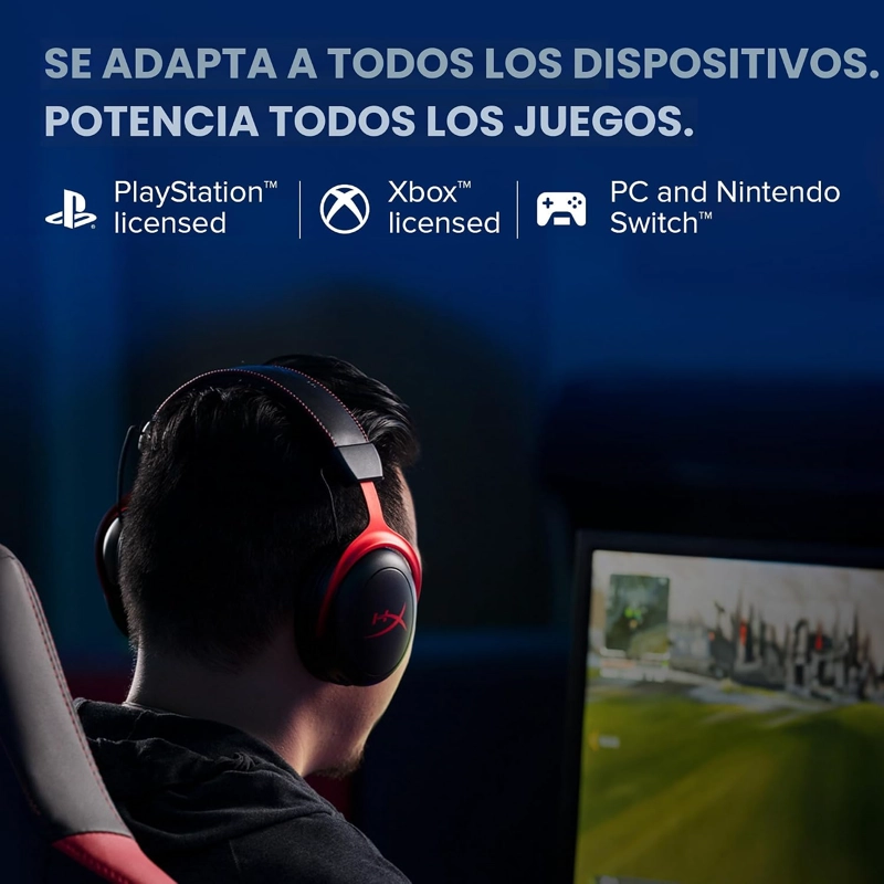 HYPERX CLOUD II - AURICULARES PARA JUEGOS, SONIDO ENVOLVENTE 7.1, ALMOHADILLAS DE ESPUMA - 6