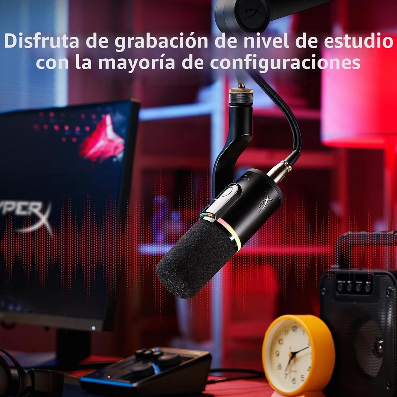 HYPERX FLIPCAST MICROFONO STREAMING XLR/USB DINAMICO PARA PC, MACOS, PLAYSTATION, NINTENDO SWITCH, - 3