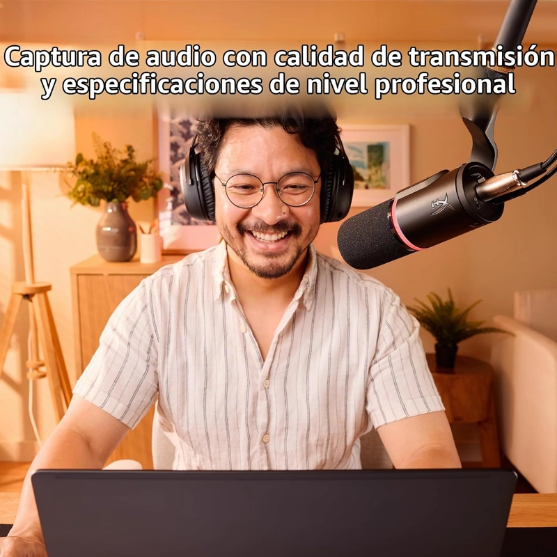HYPERX FLIPCAST MICROFONO STREAMING XLR/USB DINAMICO PARA PC, MACOS, PLAYSTATION, NINTENDO SWITCH, - 4