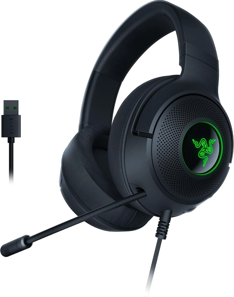 RAZER KRAKEN V3 X AURICULARES USB CON CABLE PARA JUEGOS, LIGEROS, COLOR - 1