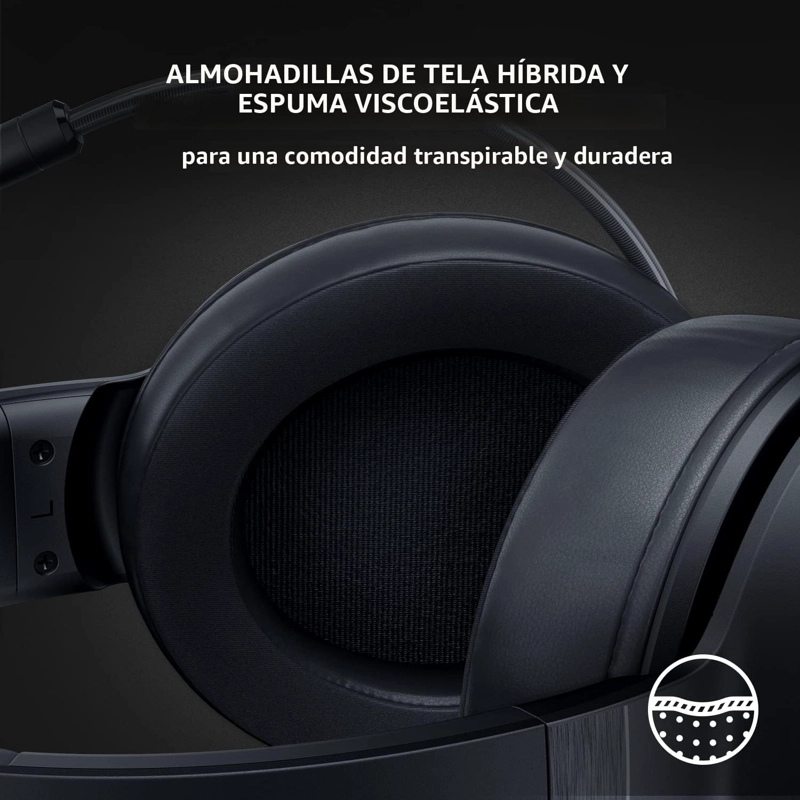 RAZER KRAKEN V3 X AURICULARES USB CON CABLE PARA JUEGOS, LIGEROS, COLOR - 5