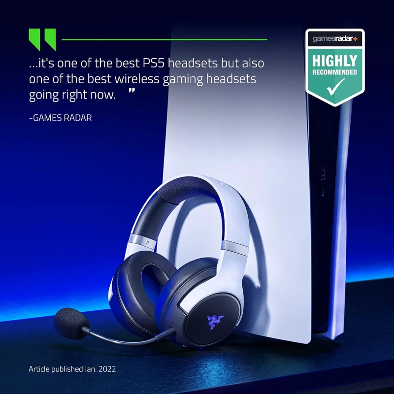 RAZER KAIRA PRO DUAL INALAMBRICO PARA JUEGOS GAMER HEADSET W/HAPTICS PARA PLAYSTATION 5 / PS5, PC, - 2