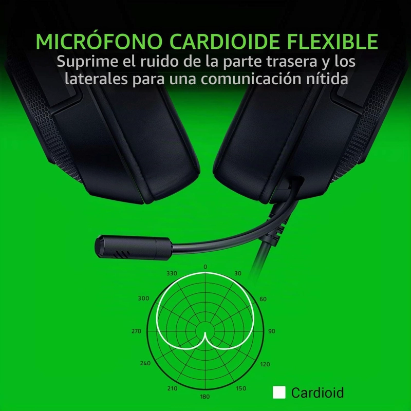RAZER - AUDIFONOS KRAKEN X LITE ULTRA LIGEROS PARA VIDEOJUEGOS, NEGRO CLASICO TALLA UNICA - 5