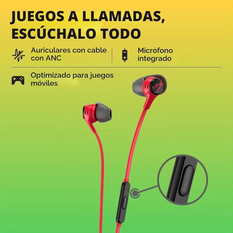 HYPERX CLOUD EARBUDS II CONTROLADORES DE 14MM, CUATRO PUNTAS PARA LOS OIDOS, ESTUCHE RIGIDO - 2