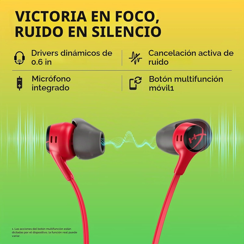HYPERX CLOUD EARBUDS II CONTROLADORES DE 14MM, CUATRO PUNTAS PARA LOS OIDOS, ESTUCHE RIGIDO - 4
