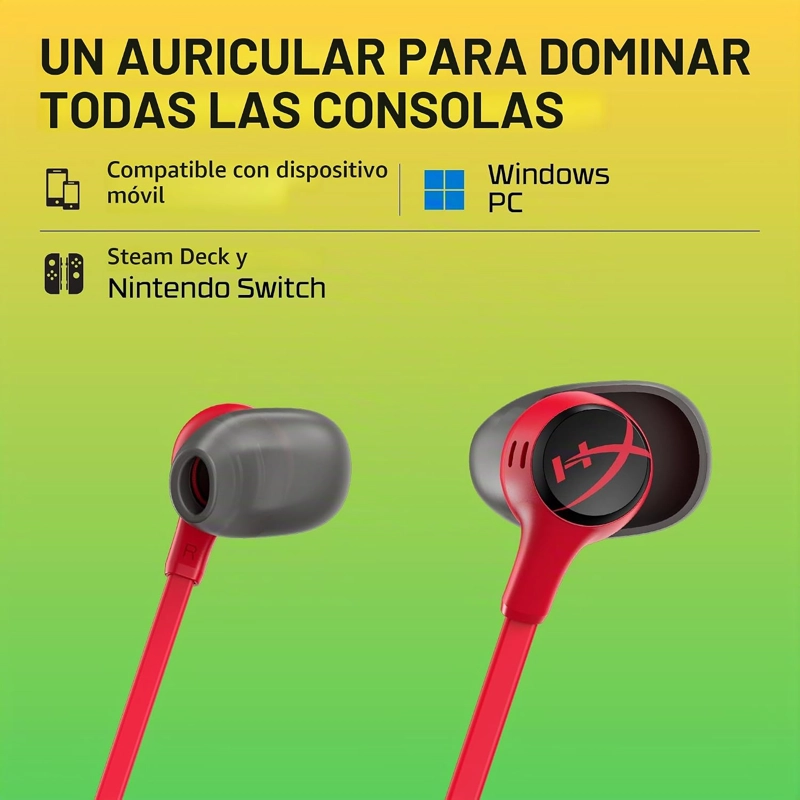 HYPERX CLOUD EARBUDS II CONTROLADORES DE 14MM, CUATRO PUNTAS PARA LOS OIDOS, ESTUCHE RIGIDO - 5