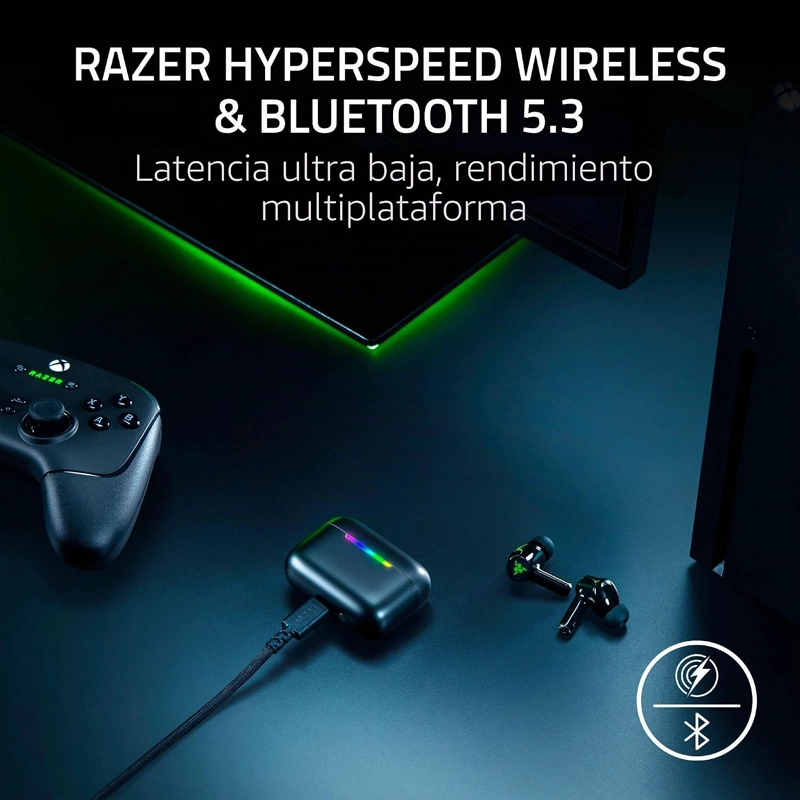 RAZER HAMMERHEAD V3 X AURICULARES INALAMBRICOS MULTIPLATAFORMA PARA JUEGOS, EDICION XBOX - 2