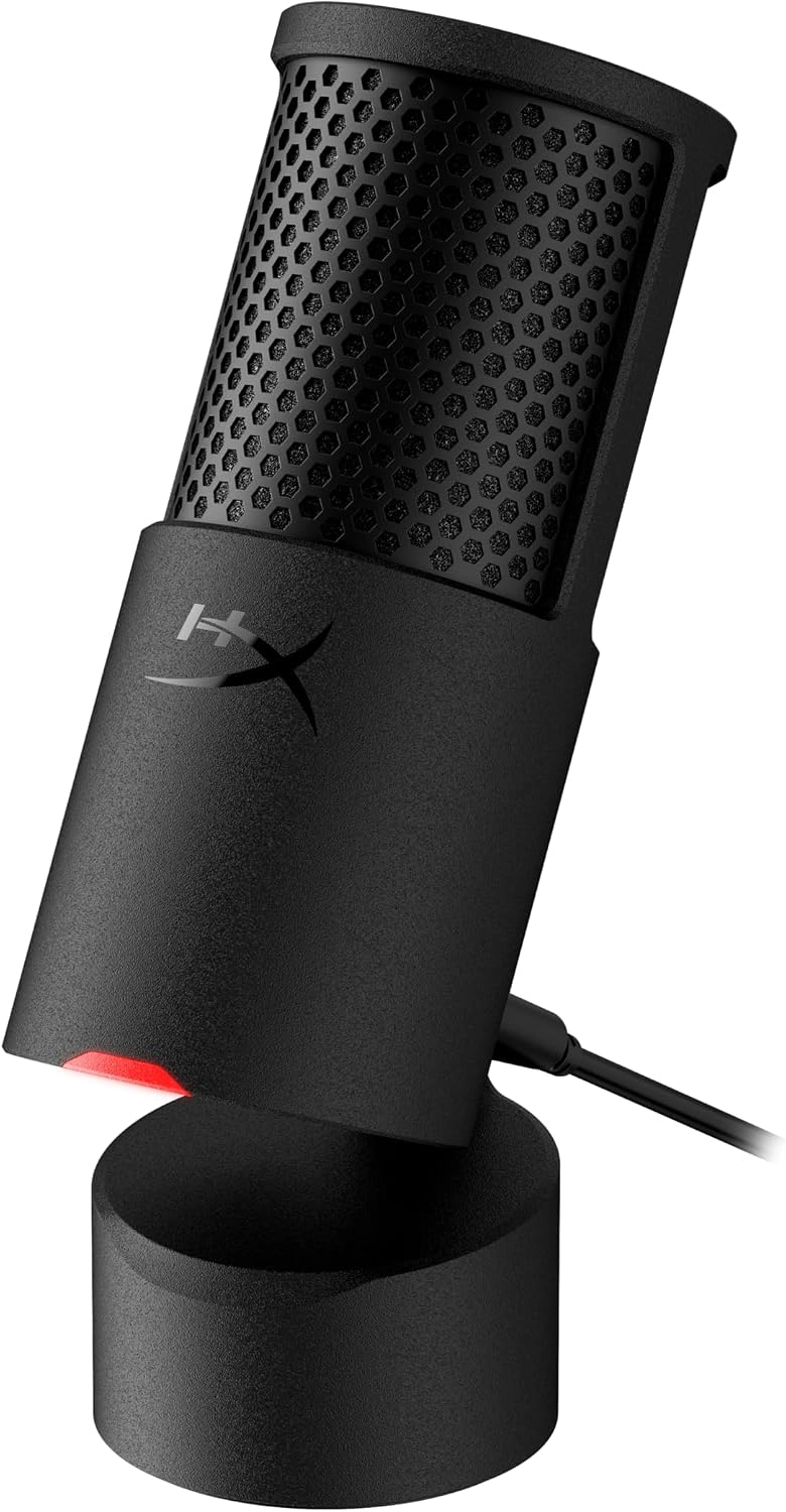 HYPERX SOLOCAST 2 - MICROFONO CONDENSADOR USB PARA JUEGOS PARA PC, USB-C A USB-A, FILTRO POP - 1