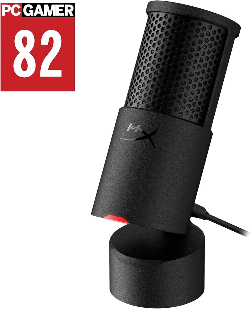 HYPERX SOLOCAST 2 - MICROFONO CONDENSADOR USB PARA JUEGOS PARA PC, USB-C A USB-A, FILTRO POP - 2