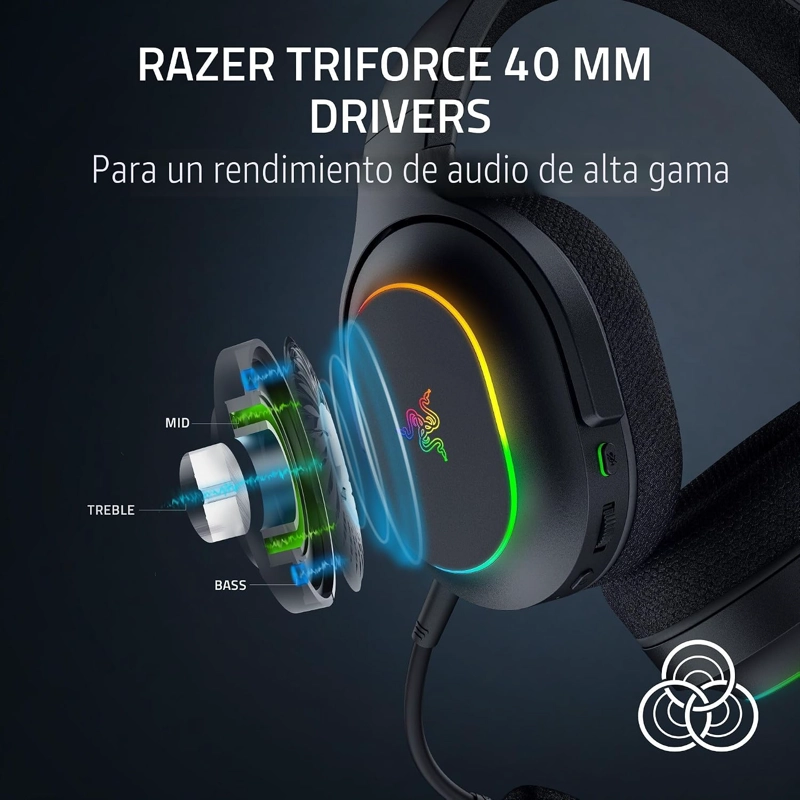 RAZER BARRACUDA X CHROMA AURICULARES INALAMBRICOS PARA JUEGOS, 2.4 GHZ - 5