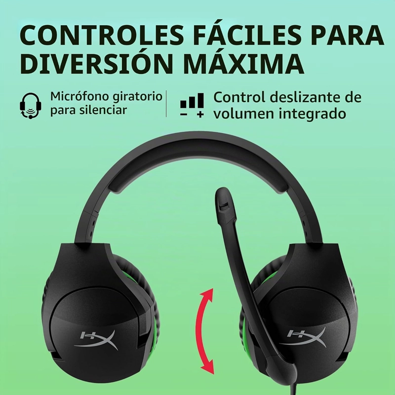 HYPERX CLOUDX STINGER CORE - CON LICENCIA OFICIAL PARA XBOX, AURICULARES PARA JUEGOS CON CONTROL - 5