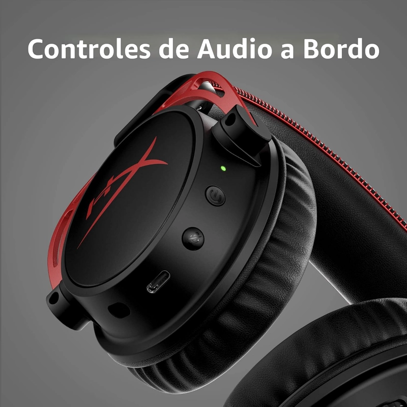 HYPERX CLOUD ALPHA INALAMBRICO - AURICULARES PARA JUEGOS PARA PC, BATERIA - 6