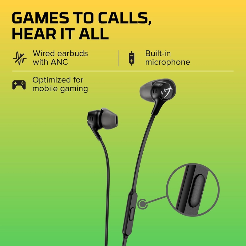 HYPERX CLOUD EARBUDS II CONTROLADORES DE 14MM, CUATRO ALMOHADILLAS, ESTUCHE DE TRANSPORTE - 2
