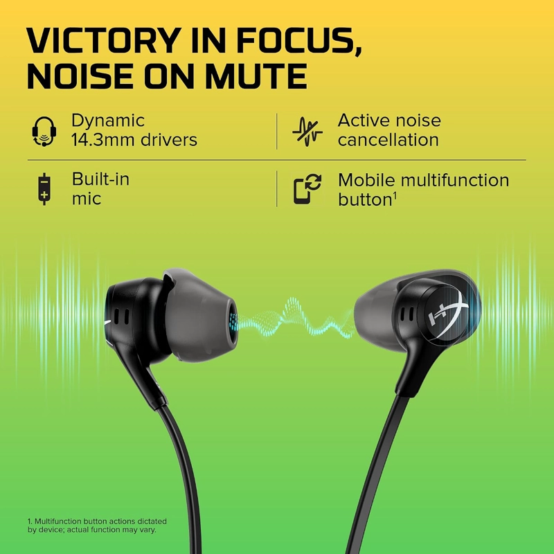 HYPERX CLOUD EARBUDS II CONTROLADORES DE 14MM, CUATRO ALMOHADILLAS, ESTUCHE DE TRANSPORTE - 4
