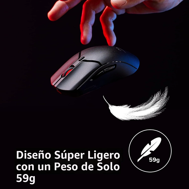 HYPERX PULSEFIRE HASTE 2 MINI - RATON INALAMBRICO PARA JUEGOS PARA PC COMPACTO Y LIGERO BLUETOOTH - 2
