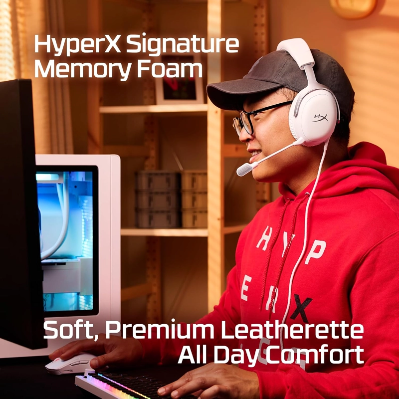 HYPERX CLOUD III WIRED PARA JUEGOS GAMER HEADSET, PC, PS5, XBOX SERIES X S, ANGLED 53MM DRIVERS, - 2