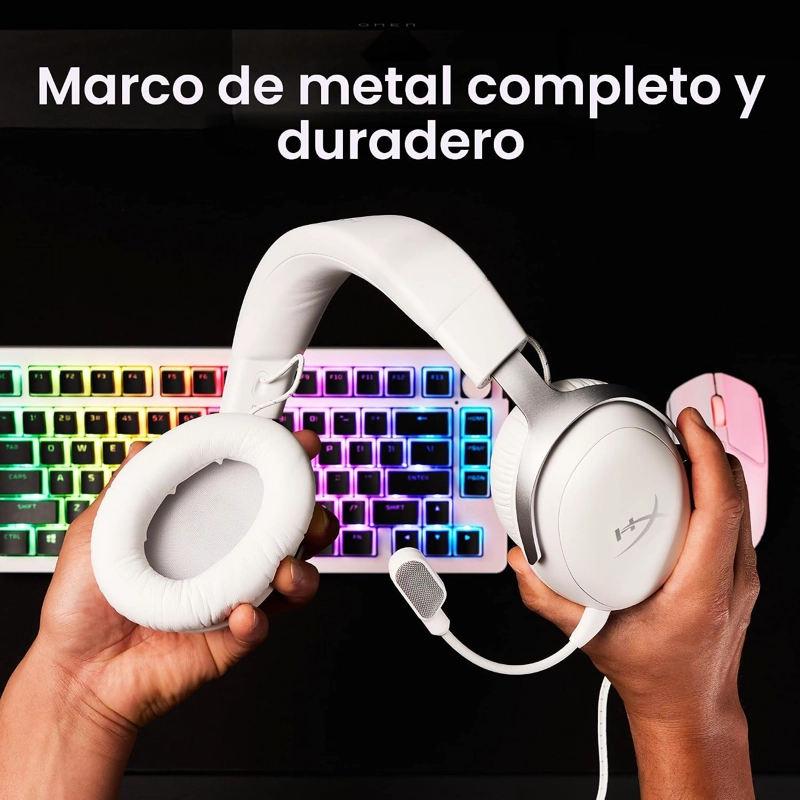 HYPERX CLOUD III WIRED PARA JUEGOS GAMER HEADSET, PC, PS5, XBOX SERIES X S, ANGLED 53MM DRIVERS, - 4