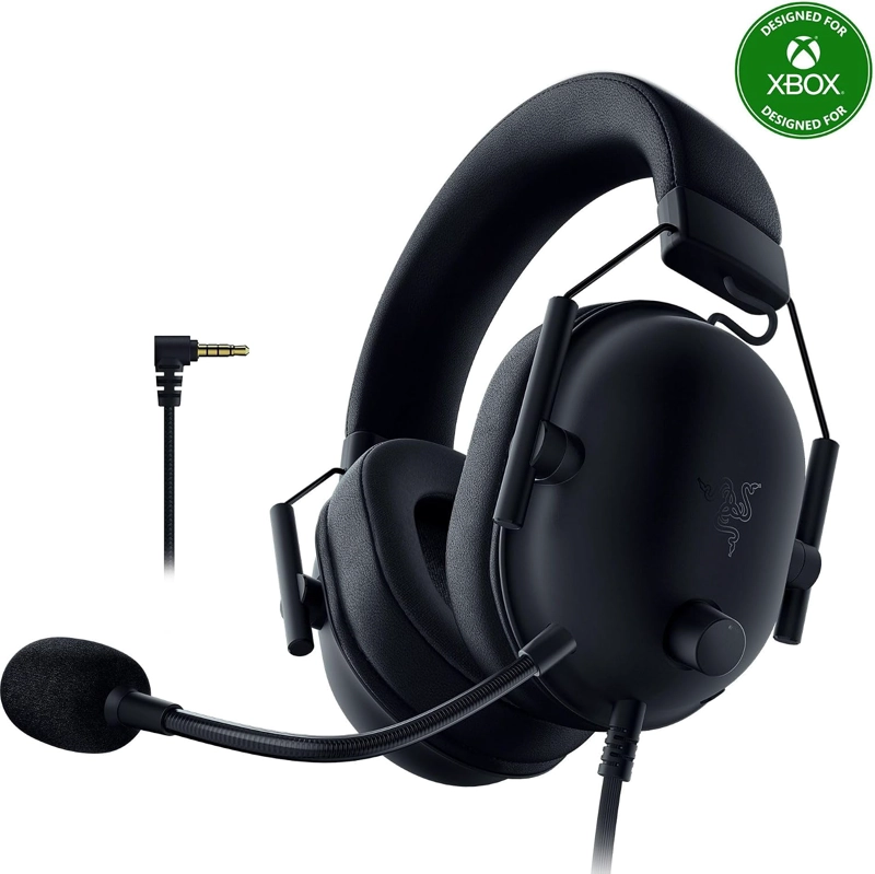 RAZER BLACKSHARK V2 X AURICULARES PARA JUEGOS XBOX, CONECTOR DE AUDIO DE 0.138 IN, COLOR NEGRO - 1