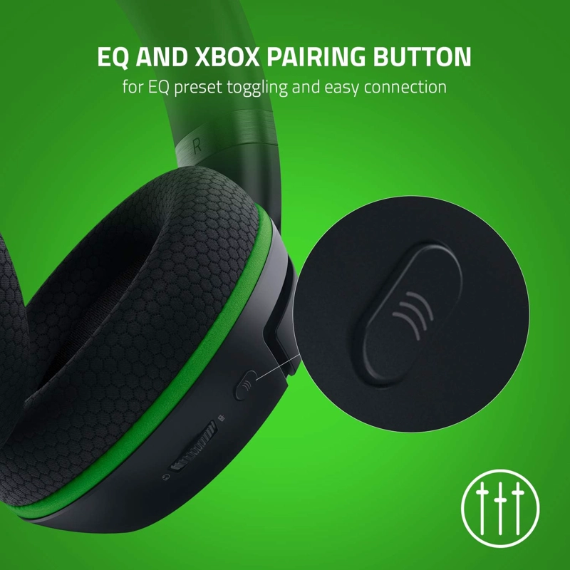 RAZER KAIRA INALAMBRICO PARA JUEGOS GAMER HEADSET PARA XBOX SERIES X S, XBOX ONE: TRIFORCE TITANIUM - 5