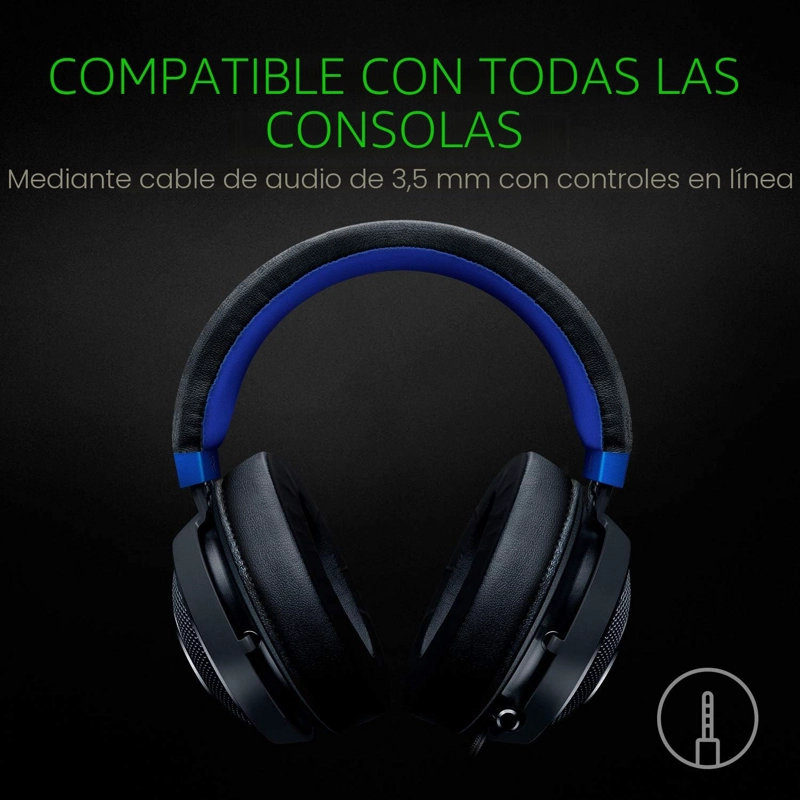 AURICULARES DE JUEGO RAZER KRAKEN: ESTRUCTURA DE ALUMINIO LIGERA, MICROFONO RETRACTIL - 4