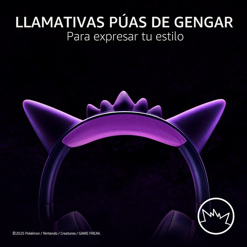 AURICULARES RAZER KRAKEN KITTY V2 USB CON CABLE: ESPINAS DE GENGAR - ILUMINACION REACTIVA AL - 2